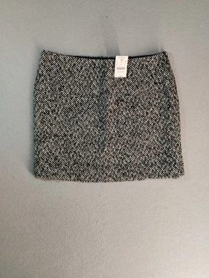 J Crew Womens Skirt 4 Black Wool Blend Mini Side Zip Flat Front Lined Short - Image 1 of 4