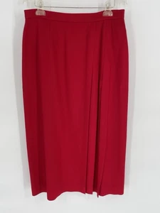 Talbots Damen Rock Gr. 16 Vintage Rot 100 % Wolle Plissee Midi Preppy Old Money - Bild 1 von 12
