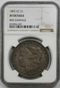 1892-CC 1 $ NGC XF Details (besseres Datum) Morgan Silber Dollar  - Bild 1 von 4