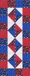 Scrappy Charm Table Runner Kit- Pre-Cut - Americana - Picture 1 of 4