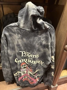 2025 Disney Parks Pirates Of The Caribbean Hoodie Jacket Tie Dyed L XL NEW - Picture 1 of 6