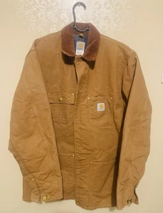 Vintage Carhartt Michigan Chore Jacket C01 BRN Blanket Lined Herren 44 Tall USA Neu ohne Etikett - Bild 1 von 15