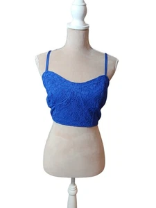 Decree Baby Puppe Häkelspitze gesmokte blaue Bralette Bluse große Kokette - Bild 1 von 9
