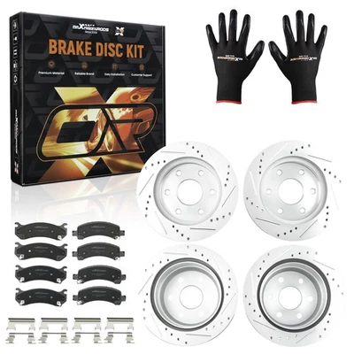 Front Rear Brake Rotors+Brake Pads Kit for Chevrolet Tahoe/GMC Yukon 2002-2006 - Image 1 of 4