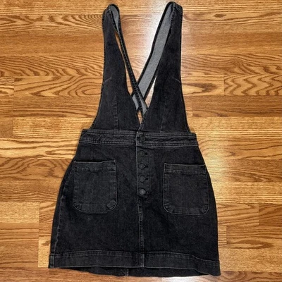 Falda corta We The Free talla 4 negra lavada denim Free People Grunge Alt Goth Foto 1 de 4