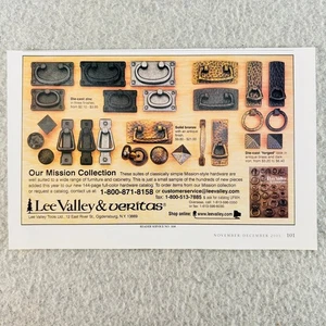 Lee Valley & Veritas Mission Collection Hardware Print Ad 2001 - Picture 1 of 1