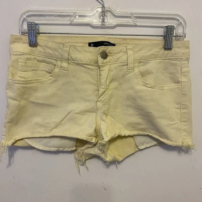 Pantalones Cortos Love Culture Pantalones Cortos Flecos Amarillos Envejecidos Minio Mujeres M Informales Foto 1 de 4