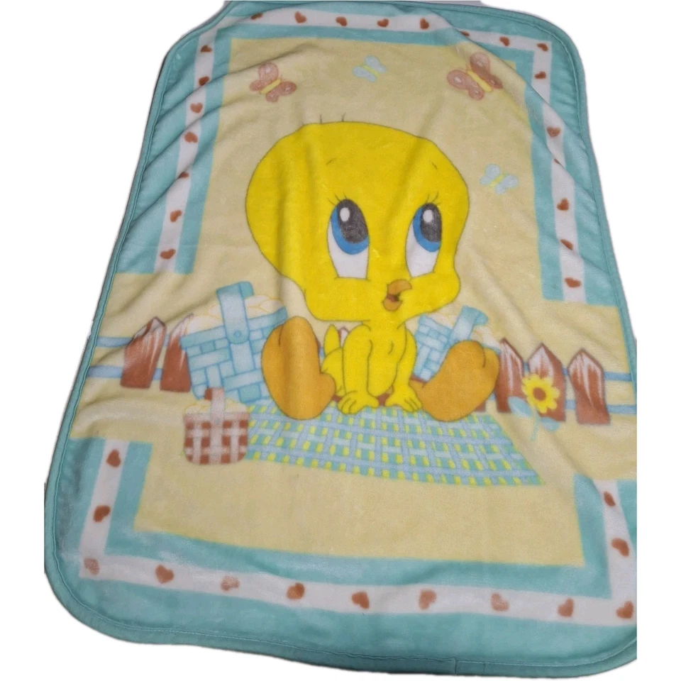 Manta infantil cuna de felpa vintage Baby Looney Tunes Piolín 2001 Foto 1 de 4
