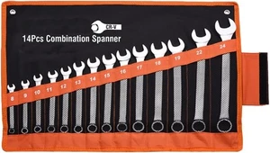 Edward Tools Pro Combination 14 Piece Wrench Set Metric - Heavy Duty Chrome  - Picture 1 of 9