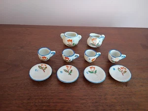 Juego de té infantil miniatura Japón ocupado - Imagen 1 de 5