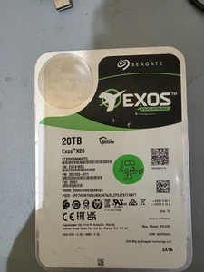 Seagate Exos X20 20TB 7.2K RPM SATA 6Gb/s 3.5 Low Usage MFR Warranty Qty Avail - Bild 1 von 1