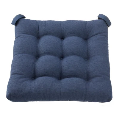 Mainstays Textured Chair Seat Pad (Chair Cushion), Navy Color, 1-Piece - Image 1 of 4