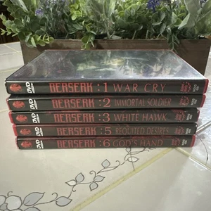 Berserk Anime Series DVD Set Volumes 1-3 5-6 Action Fantasy Anime Works 2002 - Picture 1 of 24