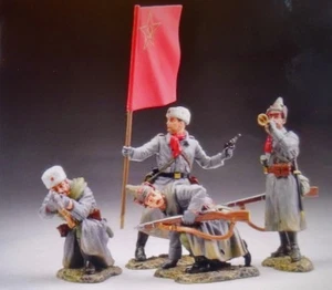 Thomas Gunn miniatures SOV004/5/6/7A 54mm  Russian WW1 infantry 4 figs mib oop - Picture 1 of 3