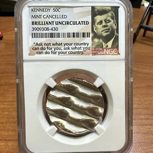 Kennedy Half Dollar Mint Cancelled NGC BU Stempelglanz - Bild 1 von 4