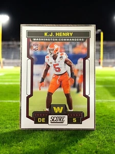 2023 Score...K.J. Henry #393...RC...Washington Commanders - Picture 1 of 2