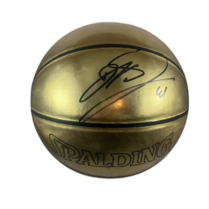 Dirk Nowitzki Signed Autographed Gold NBA Finals Basketball Dallas Mavericks - Picture 1 of 1