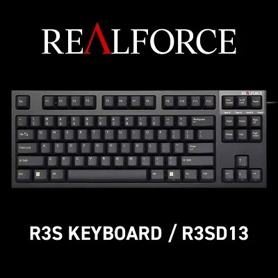 Topre REALFORCE R3S Keyboard R3SD13 USB US ANSI 30g Black - Image 1 of 4