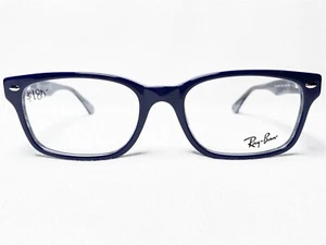 NEW Ray Ban RB5286 5153 Womens Blue Horn Grey Rectangle Eyeglasses Frames 53/18 - Picture 1 of 6