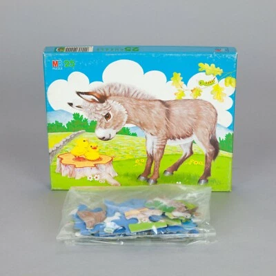 Puzzle 25 pezzi pieces MB Somaro e Paperine for kids donkey ducks SEALED NEW! - Immagine 1 di 4