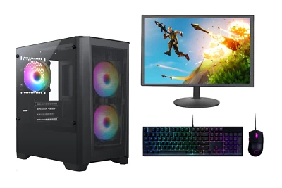 FAST GAMING DELL BUNDLE TOWER PC FULL SET COMPUTER SYSTEM INTEL i3 8GB 1TB GT710 - Image 1 of 4