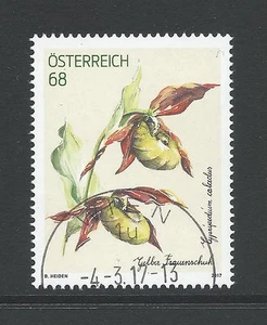Oostenrijk - Orchidee / Gelber Frauenshuh - 2017 gestempeld - Imagen 1 de 1