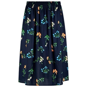 Women ladies Floral Print Summer Skirt Elasticated Waist Size S-XXL Length 27" - Picture 1 of 16