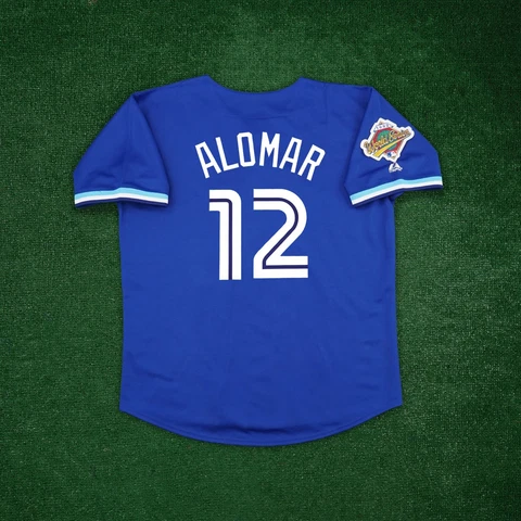 Roberto Alomar 1992 Toronto Blue Jays Men's Cooperstown World Series Alt Jersey Cover