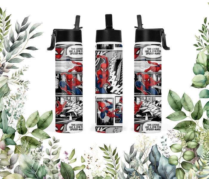 Botella de agua Spider-Man 22 oz vaso de acero inoxidable frasco aislante Foto 1 de 1