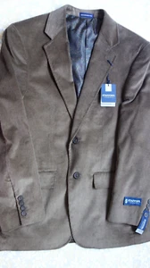 STAFFORD ESSENTIALS CLASSIC FIT ELEPHANT TAUPE 36S 100% COTTON CORDUROY Sportcoa - Picture 1 of 6