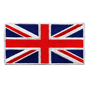 BRITISCHE FLAGGE AUFNÄHER UNION JACK ENGLAND UK GROSSBRITANNIEN bestickt aufbügeln blau - Bild 1 von 1