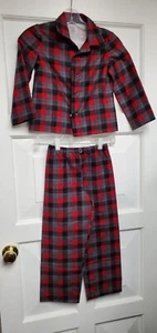 Handmade Plaid Flannel Childrens Pajamas Size 6 - Picture 1 of 17