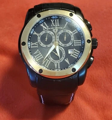 New Swiss Legend 10005 Chronograph Gold Tone 46mm Men's Watch Swiss Movement - Image 1 of 4