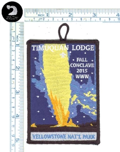 Boy Scouts Of America Timuquan Lodge 340 WCFC 2015 Fall Conclave Yellowst. Patch - Picture 1 of 1