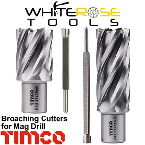 TIMCO Broaching Cutter Mag Drill Bit M2 HSS Pilot Pin Annular Broach Cutter - Picture 1 of 47