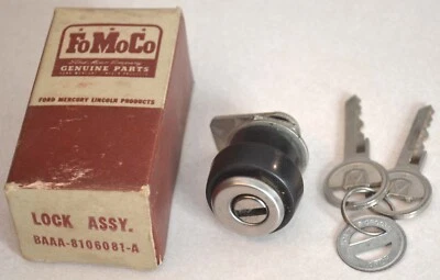 NOS 1953-1955 Ford F-Series picape caixa de luvas trava cilindro e chave, novo 1954 - Imagem 1 de 4