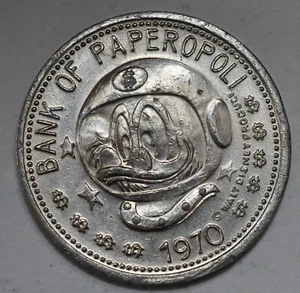 Disney Token Bank of PAPEROPOLI 1970 MOON - Picture 1 of 2