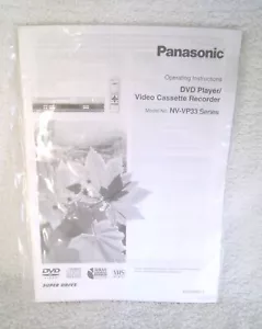 Genuine Panasonic NV-VP33 DVD VCR Combo Player Operating Instructions - Picture 1 of 1
