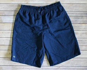 Lacoste Swim Shorts Mens 7 US 2XL Blue Pull On Elastic Waist Lined Pockets - Picture 1 of 4