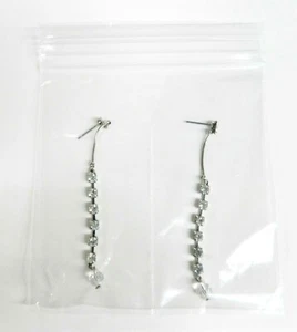 4x4 Bags 2-Compartment Poly Clear Center Split Divider Middle 4" Reclosable 100 - Picture 1 of 12