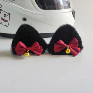 Helm-Accessoires Katze Bär Ski-Ohren Snowboardhelm Deko mit Schleife Glocke Neu - Bild 1 von 7