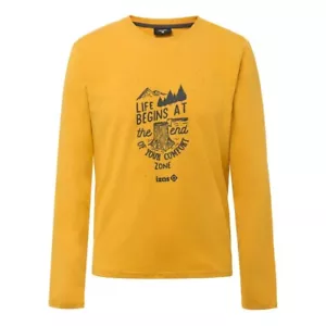Izas Arosa Life Begins T Shirt Gold Grey Size L (US) - Picture 1 of 2