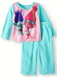 Trolls Toddler Girls Long Sleeve Top & Long Pants 2-Piece Pajama Set - Picture 1 of 4