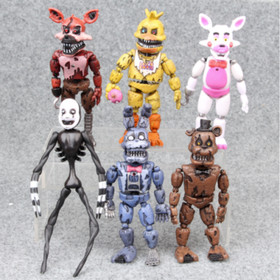 6pcs Set Five Nights at Freddy's  6&lsquo;&rsquo; Action Figures FNAF Toys w/light.