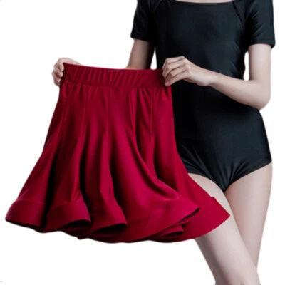 Girls Falbala Dance Skirt Latin Rumba Practice Ballroom Dancewear Costume - Image 1 of 4