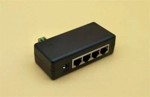 4 port PoE Injector power supply for Camera AP support 12V 24V 48V NEW - Picture 1 of 5