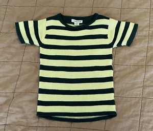 Misha & Puff Knit Shirt Youth 6-7yr 100% Cotton - Yellow Stripe, Lightly Worn - Picture 1 of 13