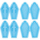Gothic Halloween Earring Resin Molds - 4pcs Coffin & Pendant Silicone