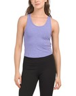 NWT Zobha Esti Tank Top H Blue Iris Purple Cross Back Yoga Active Soft Sz Large