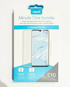 Huawei P30 Pro Premium Film Screen Protector + Clear Hard Case Cover for P30 Pro - Picture 1 of 2